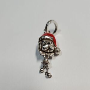 Brighton Holiday Hound Puppy Dog Red Santa Hat Dangle Christmas Charm *Rare*